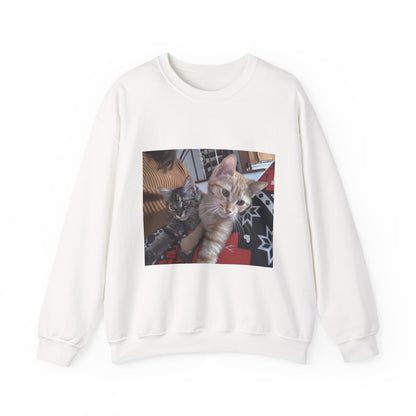 Cat Photo Crewneck Sweatshirt – Cozy Kitten Print Pullover