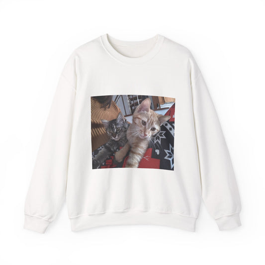 Cat Photo Crewneck Sweatshirt – Cozy Kitten Print Pullover